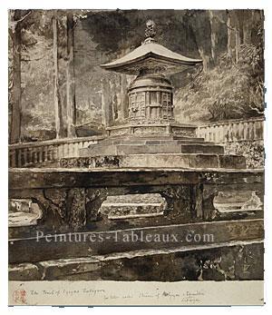 Le tombeau d’Iyeyasu Tokugawa John LaFarge Peintures à l'huile